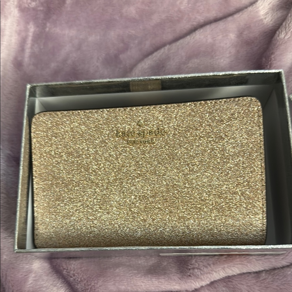 Kate Spade Gold Sparkle Wristlet